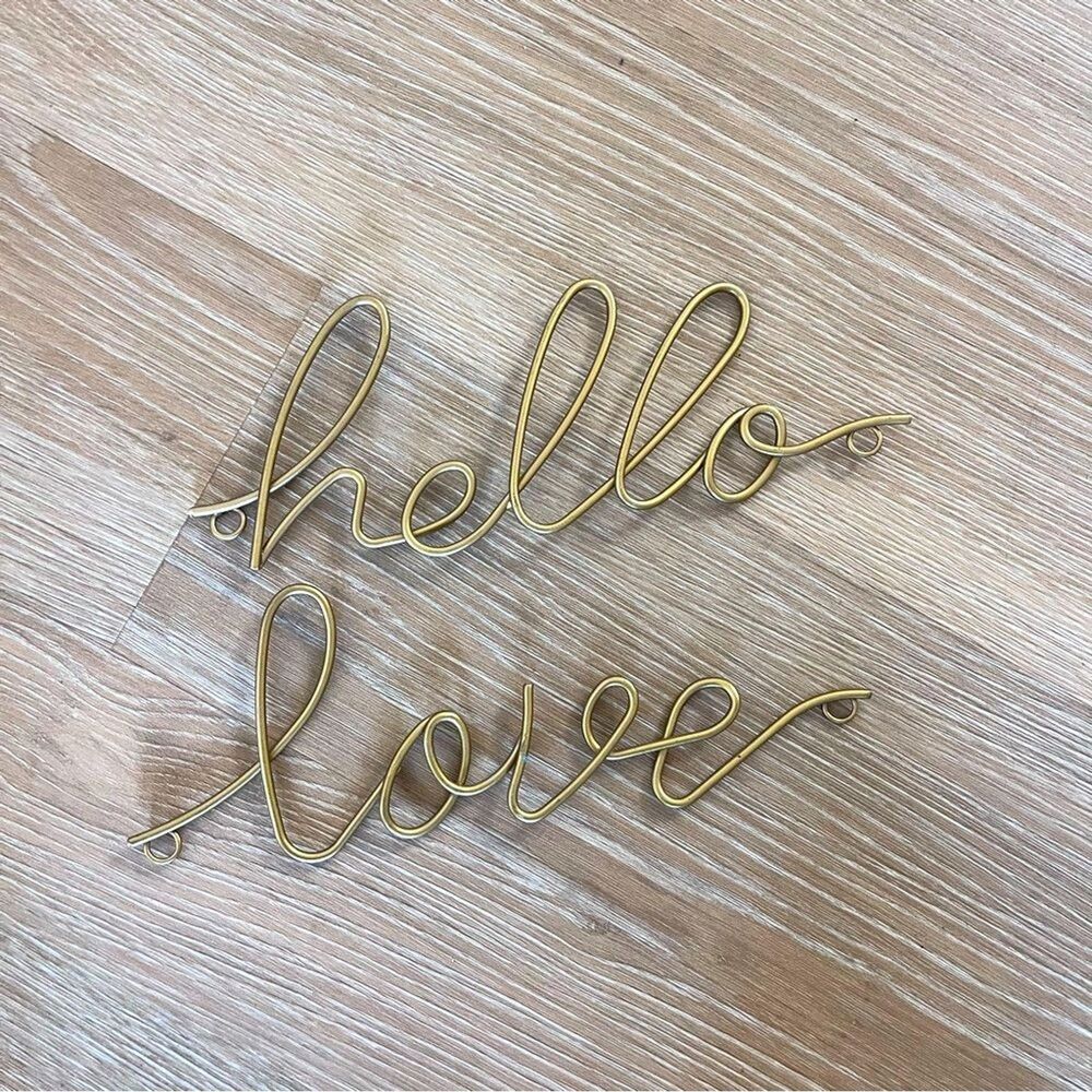 Hello love gold wire home decorations
